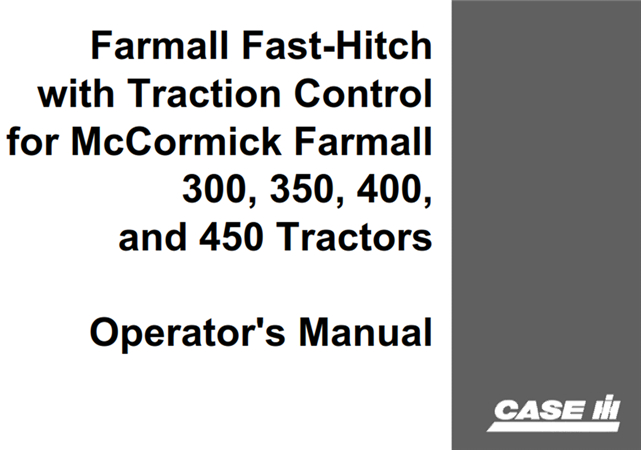 Case IH Farmall Fast-Hitch With Traction Control