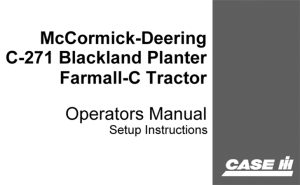 Case IH McCormick-Deering C-271 Blackland Planter (Two-Row)