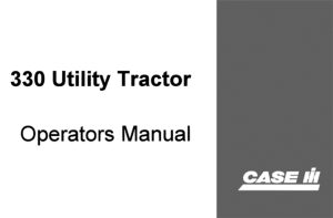 Case IH 330 Utility Tractor Operator's Manual