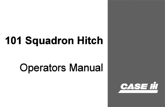 Case IH 101 Squadron Hitch Operator's Manual