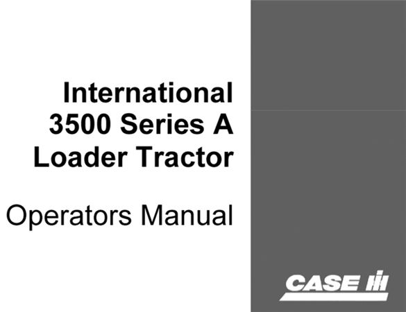 Case IH International 3500 Series A Loader Tractor