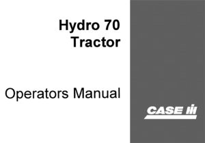 Case IH Hydro 70 Tractor Operator's Manual