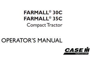 Case IH FARMALL 30C, FARMALL 35C Compact Tractor Operator's Manual