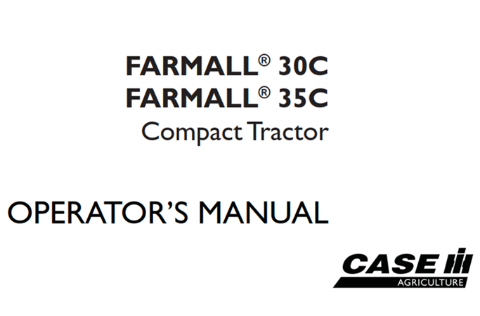 Case IH FARMALL 30C, FARMALL 35C Compact Tractor Operator's Manual