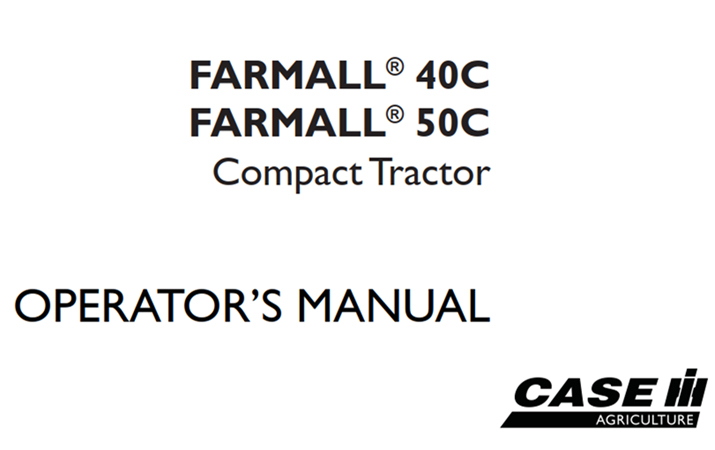 Case IH FARMALL 40C, FARMALL 50C Compact Tractor