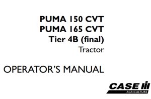 Case IH PUMA 150 CVT, PUMA 165 CVT Tier 4B (final) Tractor