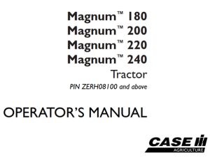 Case IH Magnum 180, Magnum 200, Magnum 220, Magnum 240 Tractor