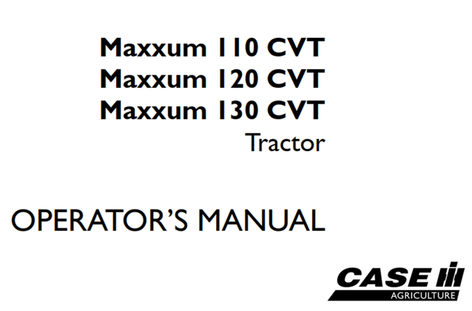 Case IH Maxxum 110 CVT, Maxxum 120 CVT, Maxxum 130 CVT Tractor