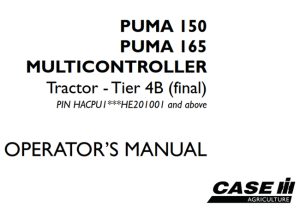 Case IH PUMA 150 / PUMA 165 MULTICONTROLLER Tractor