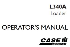 Case IH L340A Loader Operator's Manual