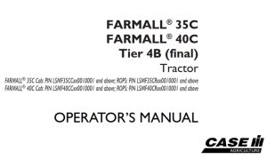 Case IH FARMALL 35C / FARMALL 40C Tier 4B (final) Tractor