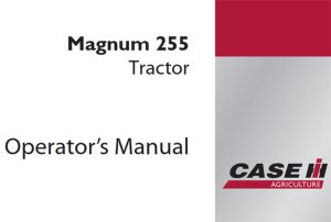 Case IH Magnum 255 Tractor Operator's Manual