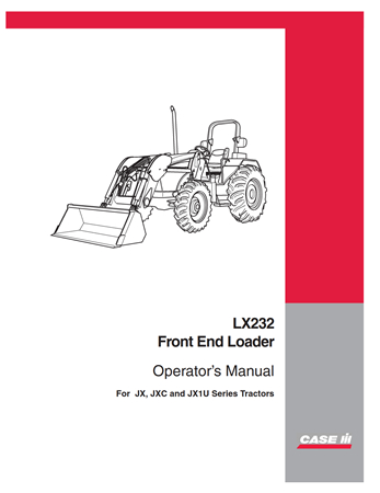 Case IH LX232 Front End Loader Operator's Manual