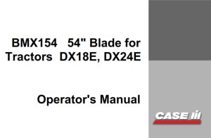 Case IH BMX154 54" Blade Operator's Manual