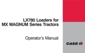 Case IH LX780 Loaders Operator's Manual