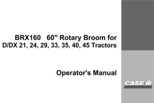 Case IH BRX160 60" Rotary Broom Operator's Manual