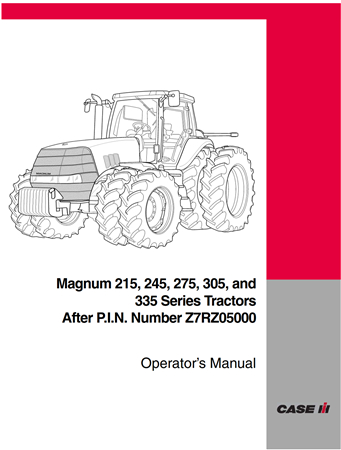 Case IH Magnum 215, 245, 275, 305, 335 Series Tractors