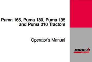 Case IH Puma 165, Puma 180, Puma 195, Puma 210 Tractors