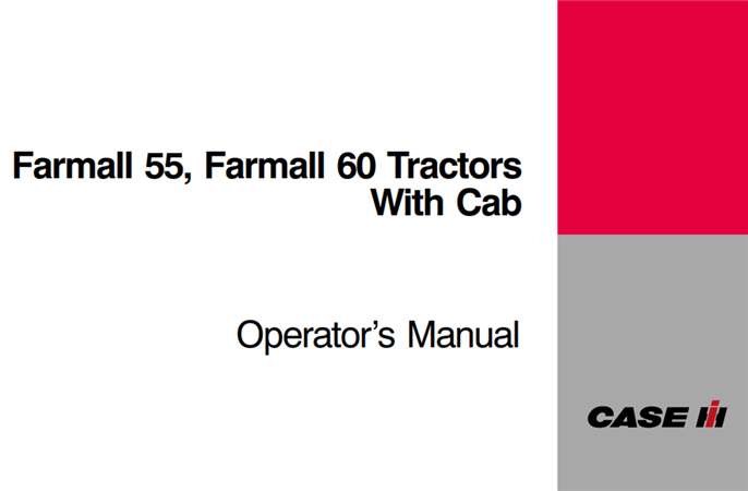 Case IH Farmall 55, Farmall 60 Tractors With Cab