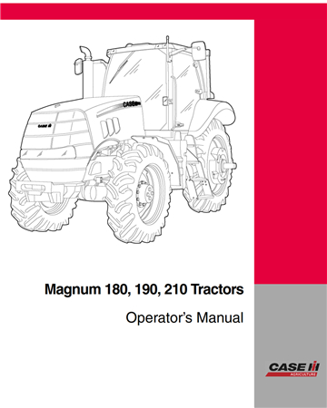 Case IH Magnum 180/190/210 Tractors Operator's Manual