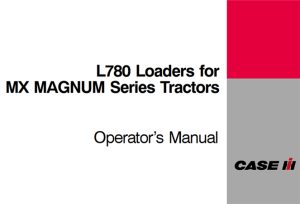 Case IH L780 Loaders Operator's Manual