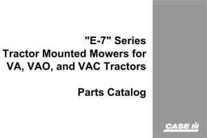 J.I. Case "E-7" Series Tractor Mounted Mowers Parts Catalog