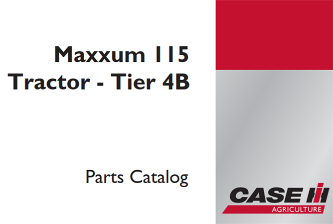 Case IH Maxxum 115 Tractor - Tier 4B Parts Catalog