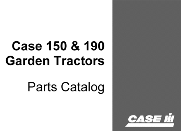 J.I. Case 150, 190 Garden Tractor Parts Catalog