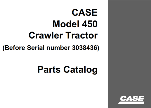 J.I. Case Model 450 Crawler Tractor Parts Catalog