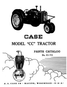 J.I. Case Model "CC" Tractor Parts Catalog