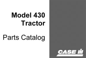 J.I. Case Model 430 Series Tractors Parts Catalog