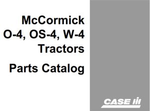 Case IH McCormick O-4, OS-4, W-4 Tractors Parts Catalog