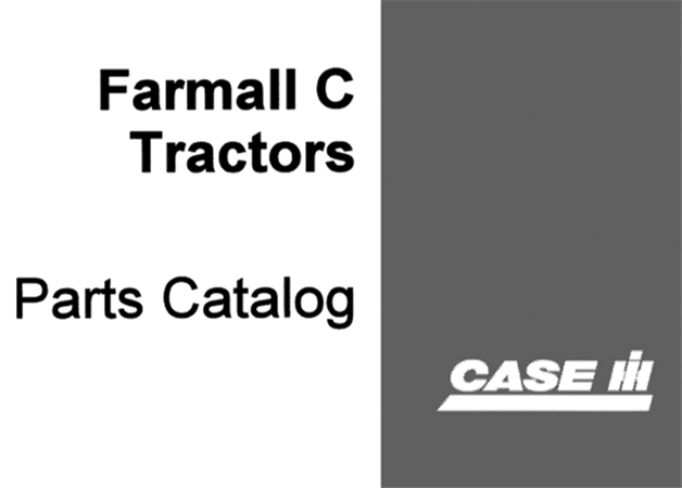 Case IH Farmall C Tractors Parts Catalog