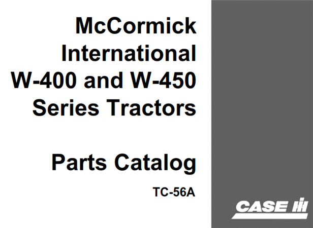 Case IH McCormick International W-400, W-450 Series Tractors