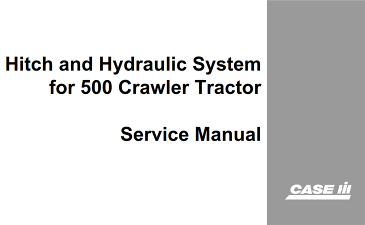 Case IH Hitch and Hydraulic System Service Repair Manual