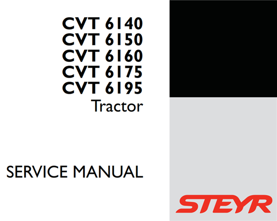 Steyr CVT6140, CVT6150, CVT6160, CVT6175, CVT6195 Tractors