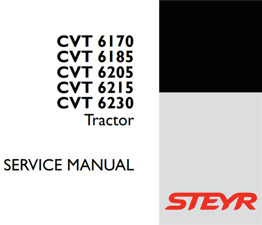 Steyr CVT6170, CVT6185, CVT6205, CVT6215, CVT6230 Tractors