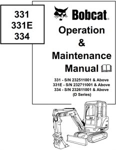 Bobcat 331, 331E, 334 Compact Excavator