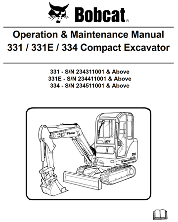 Bobcat 331 / 331E / 334 Compact Excavator