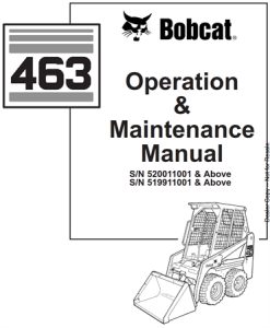 Bobcat 463 Skid Steer Loader Operation & Maintenance Manual