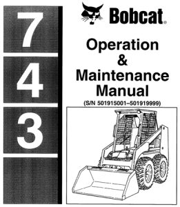 Bobcat 743 Skid Steer Loader Operation & Maintenance Manual