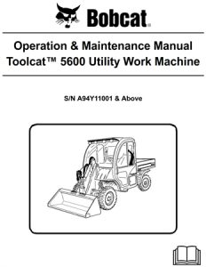 Bobcat Toolcat 5600 Utility Work Machine