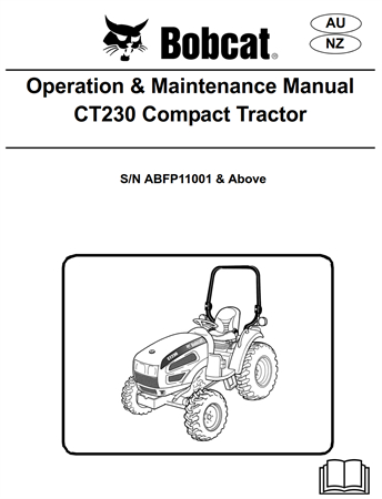 Bobcat CT230 Compact Tractor Operation & Maintenance Manual