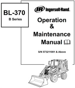 Ingersoll-Rand BL-370 B-Series Loader Backhoe