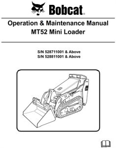 Bobcat MT52 Mini Loader Operation & Maintenance Manual