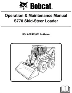 Bobcat S770 Skid-Steer Loader Operation & Maintenance Manual
