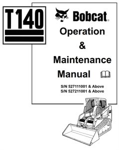 Bobcat T140 Compact Track Loader Operation & Maintenance Manual