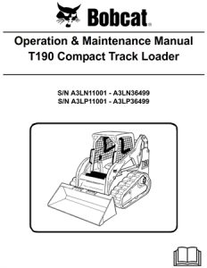 Bobcat T190 Compact Track Loader Operation & Maintenance Manual