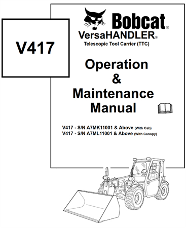 Bobcat V417 VersaHANDLER Telescopic Tool Carrier (TTC)