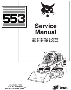 Bobcat 553 Skid Steer Loader Service Repair Manual